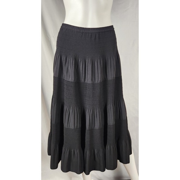 Apostrophe Dresses & Skirts - Apostrophe Black Tiered Midi Skirt – Petite M